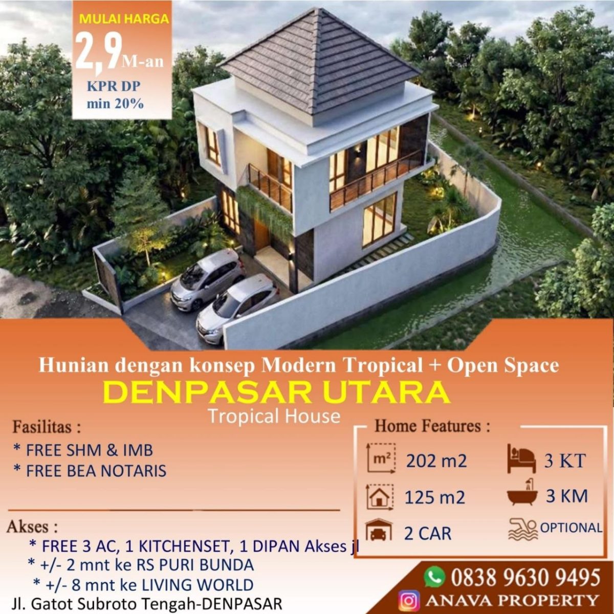 Tropical Gatsu House di Gatot Subroto (foto sementara)
