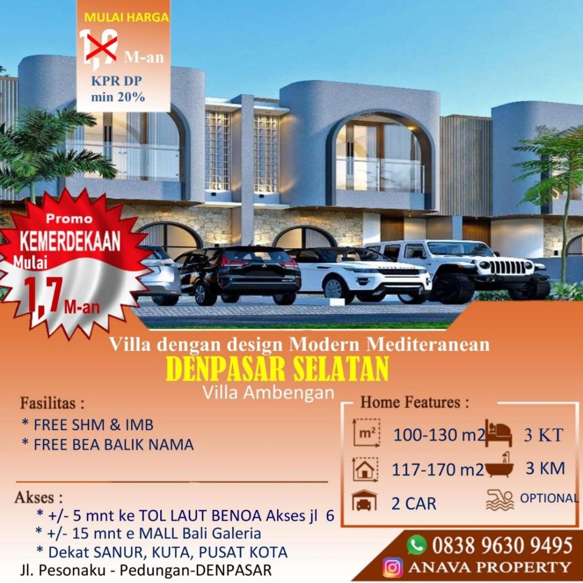 Villa Ambengan di Sesetan (foto sementara)